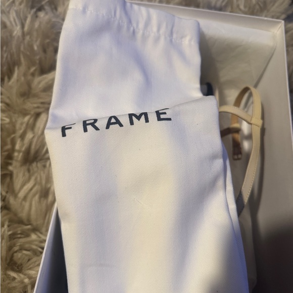 Frame Denim Cream Strappy Sandals - Picture 6 of 6